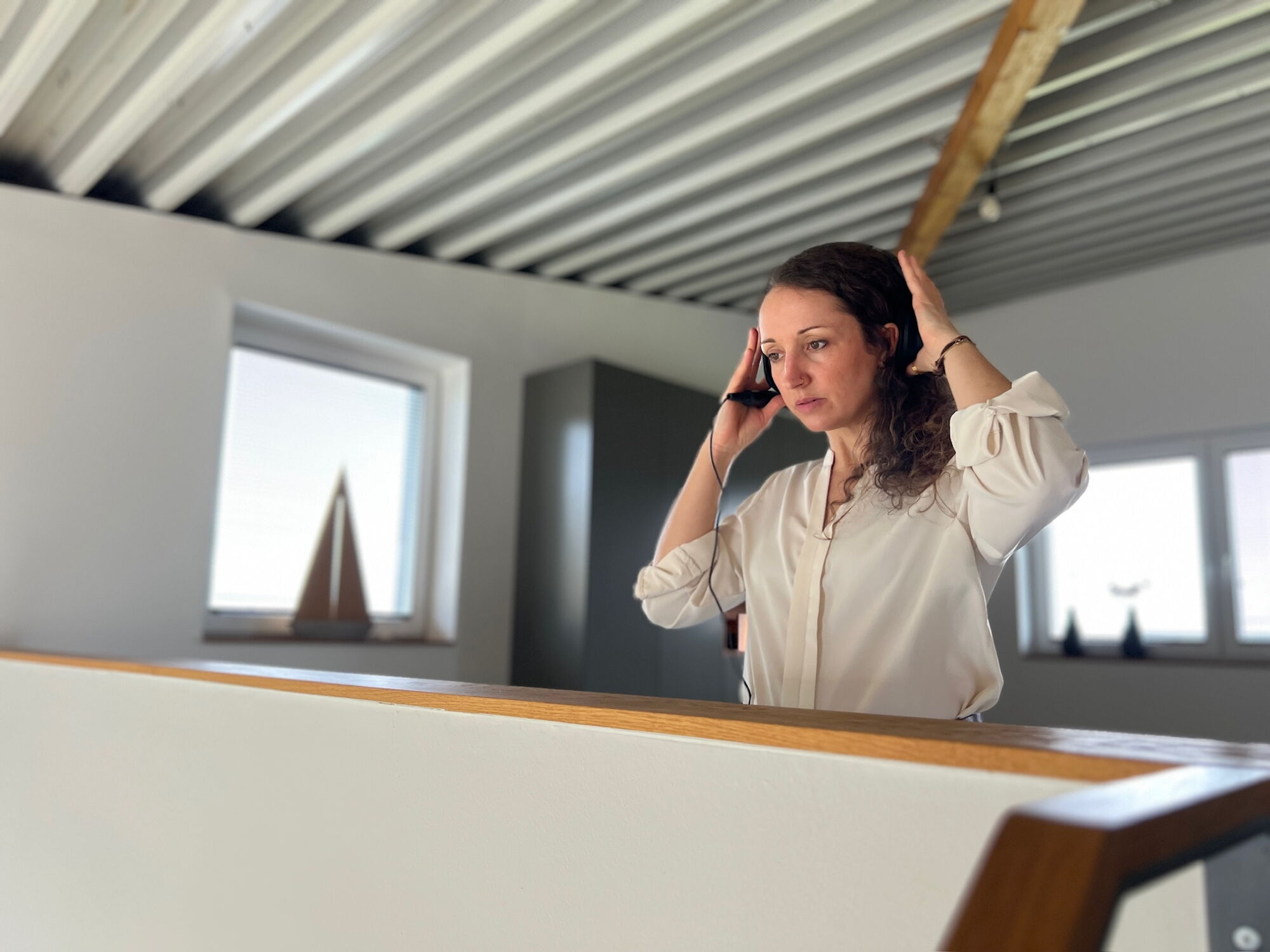 Interprete trabajando